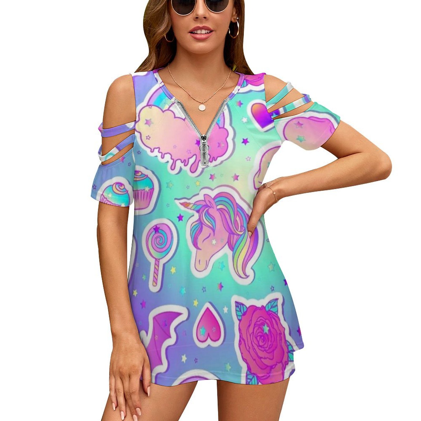 Rainbow Stickers Women's T-Shi - đánh giá và giá Women'S Accessories In The 90S
