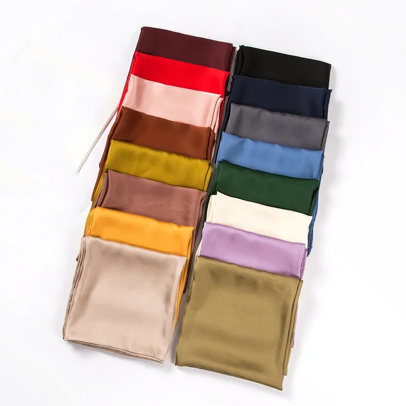 Satin Scarf Women 70cm Solid C - đánh giá và giá Women'S Accessories For Neck