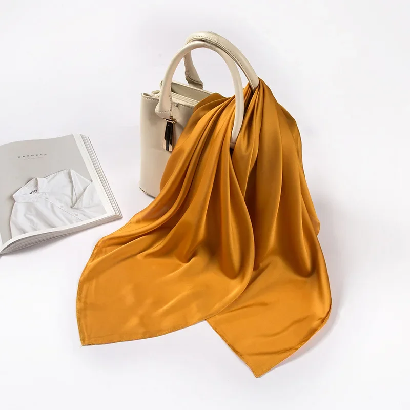 Satin Scarf Women 70cm Solid C - đánh giá và giá Women'S Accessories For Neck