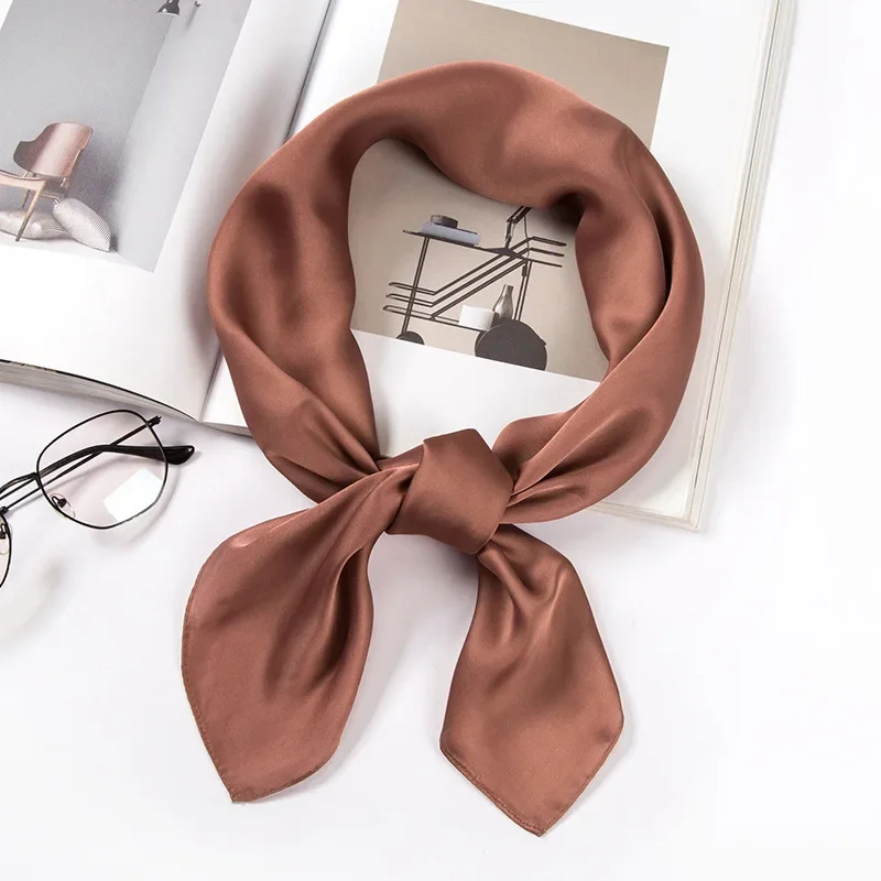 Satin Scarf Women 70cm Solid C - đánh giá và giá Women'S Accessories For Neck