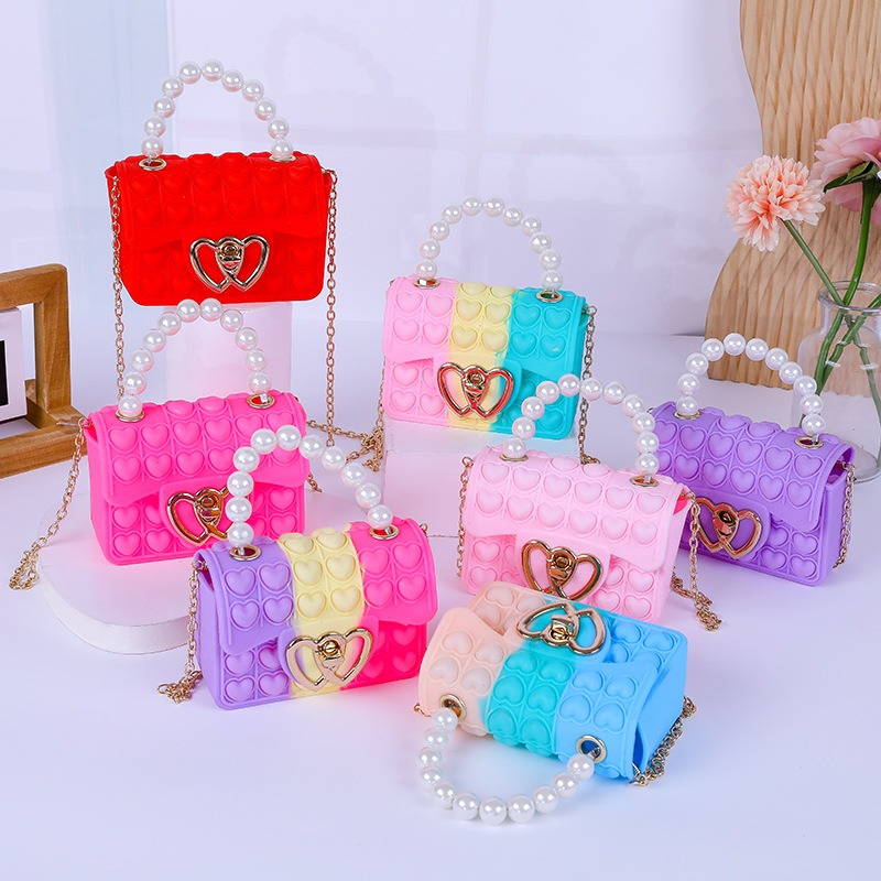 Silicone Love Bubble Jelly Bag - đánh giá và giá Wallet Chain Bag