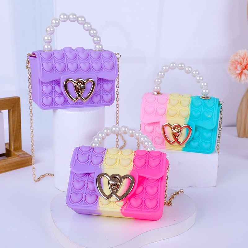 Silicone Love Bubble Jelly Bag - đánh giá và giá Wallet Chain Bag