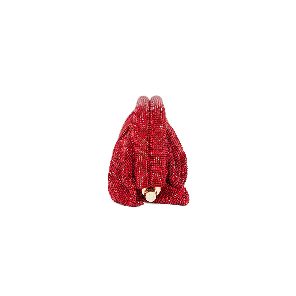 Red Aluminum Mesh Rhinestone P - đánh giá và giá Wallet Chain Bag