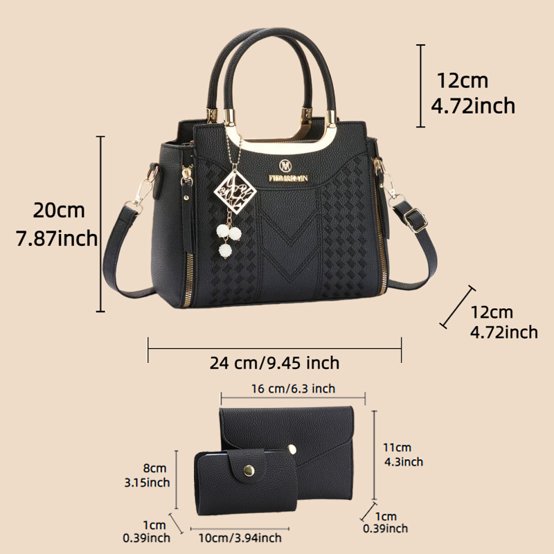 3-piece handbag set made of ly - đánh giá và giá Women'S Accessories For Suit