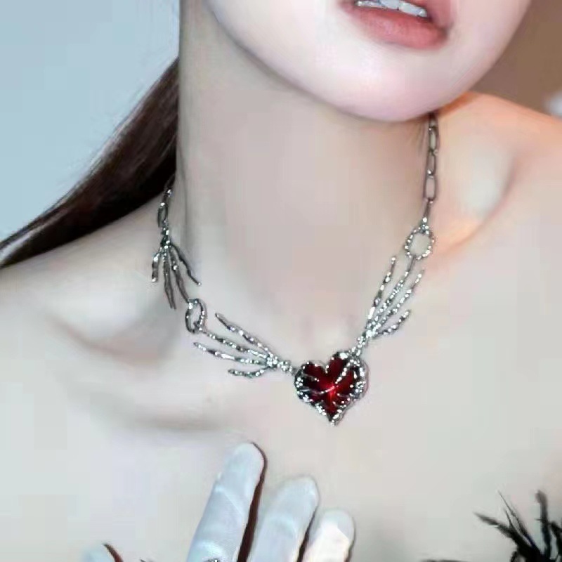 Gothic Vintage Y2K Red Glass H - đánh giá và giá Women'S Accessories In The 90S