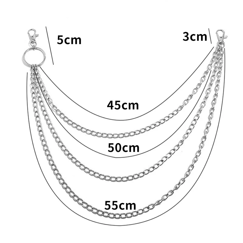 Layer Metal Belt Chain Punk Ho - đánh giá và giá Wallet Chain Bag
