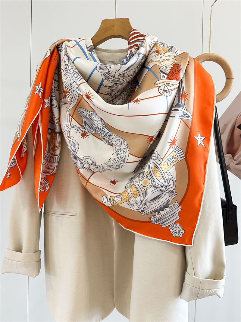 Luxury Brand Scarf Large Silk  - đánh giá và giá Women'S Accessories For Neck