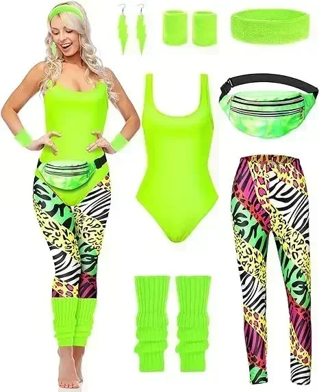 7 Pcs 80s Fancy Workout Costum - đánh giá và giá Women'S Accessories In The 90S