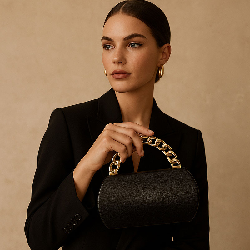 Luxury Gold Metal Buckle Box C - đánh giá và giá Wallet Chain Bag