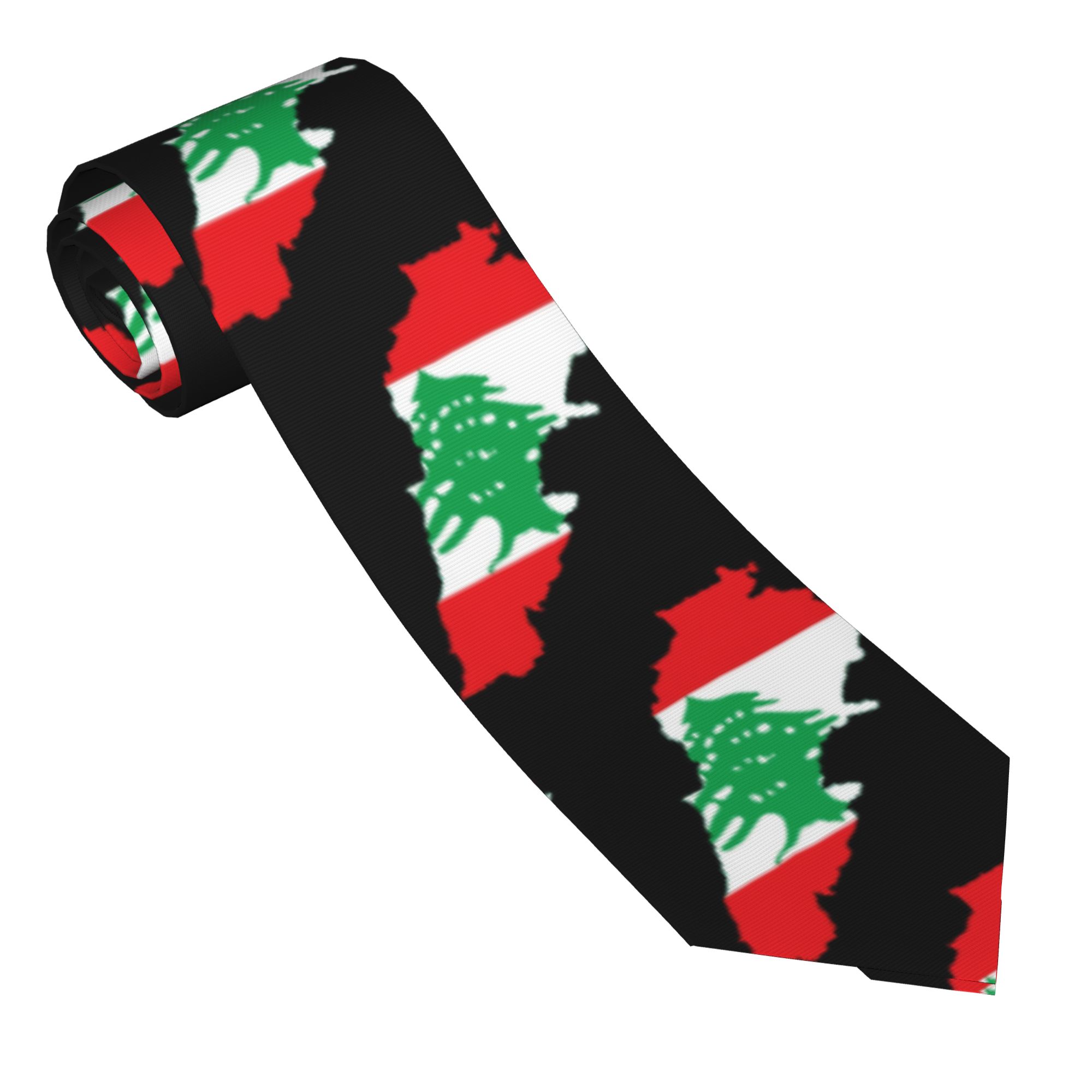 Lebanon Flag Map  Tie  Custom  - đánh giá và giá Women Accessories Lebanon