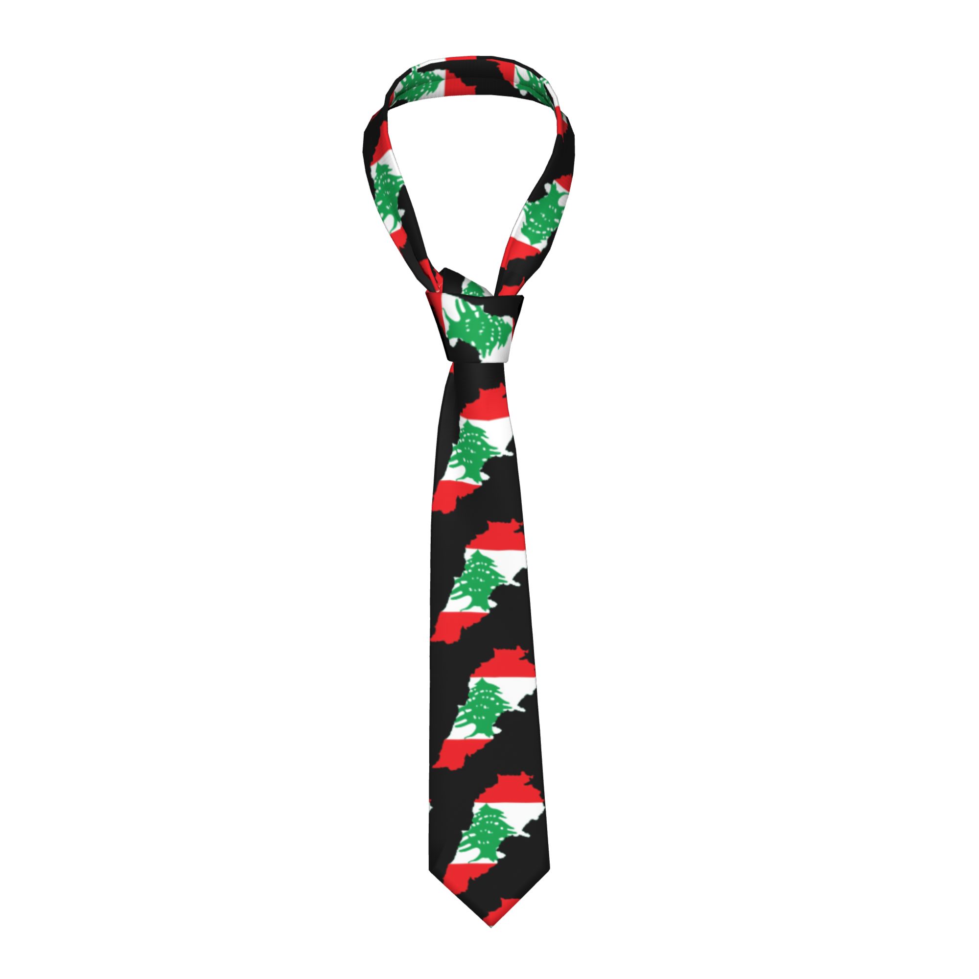 Lebanon Flag Map  Tie  Custom  - đánh giá và giá Women Accessories Lebanon