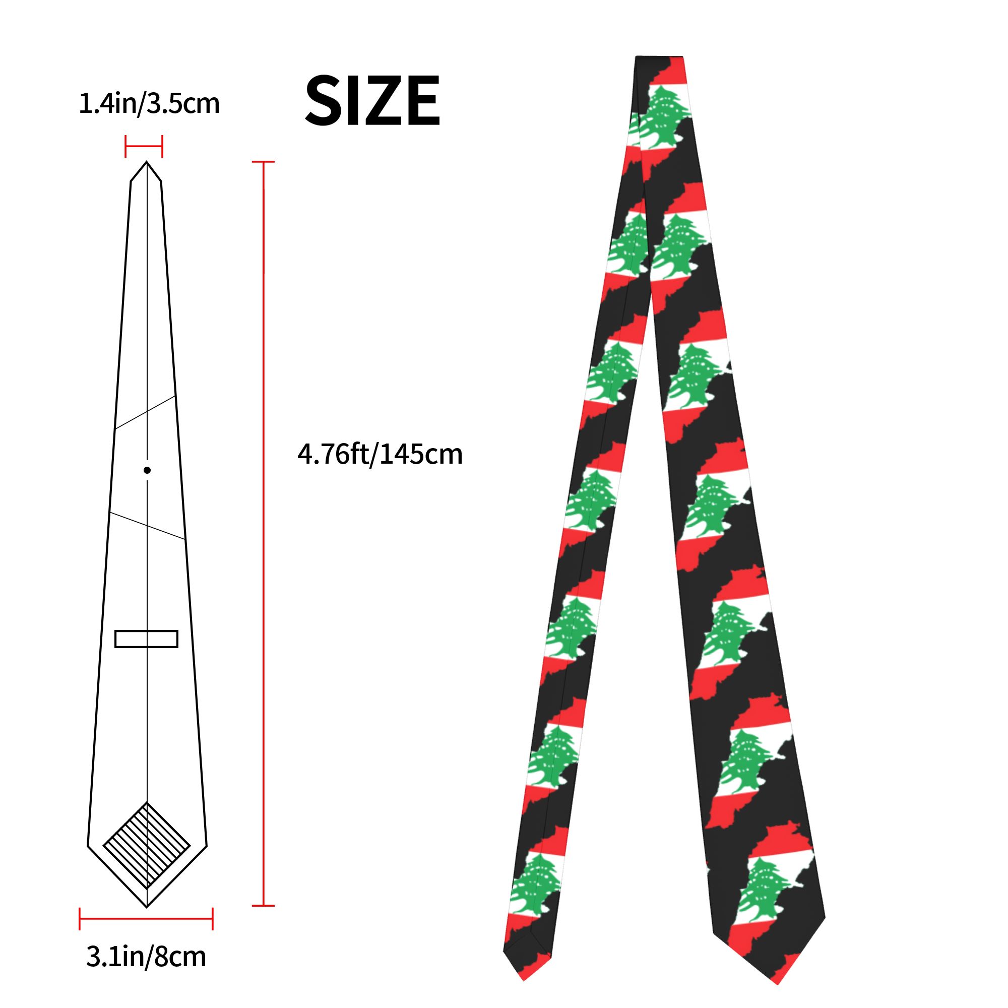 Lebanon Flag Map  Tie  Custom  - đánh giá và giá Women Accessories Lebanon