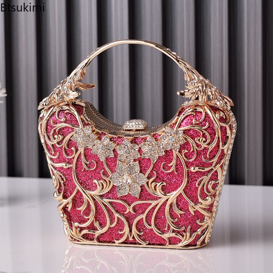 Hollow Out Metal Evening Bags  - đánh giá và giá Wallet Chain Bag