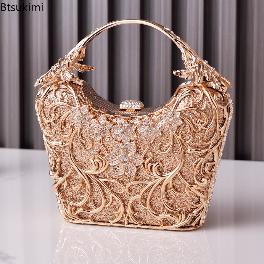 Hollow Out Metal Evening Bags  - đánh giá và giá Wallet Chain Bag