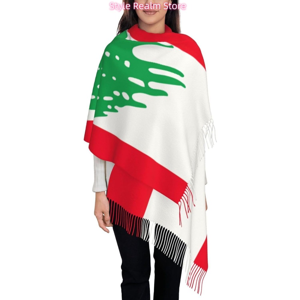 Flag Of Lebanon Print Polyeste - đánh giá và giá Women Accessories Lebanon