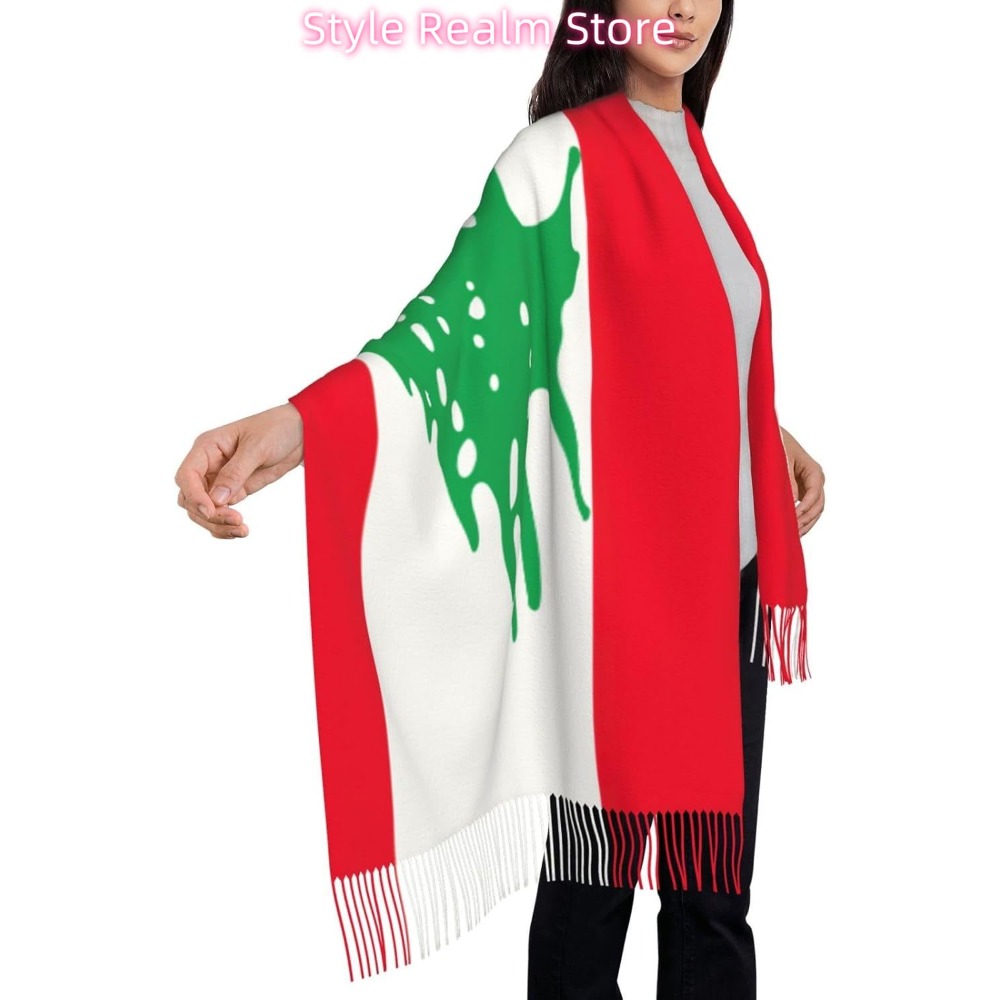 Flag Of Lebanon Print Polyeste - đánh giá và giá Women Accessories Lebanon