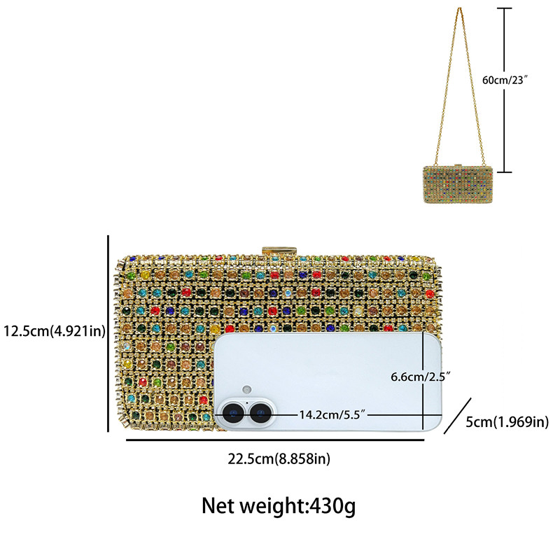 2026 Luxury Fashion Full Rhine - đánh giá và giá Wallet Chain Bag
