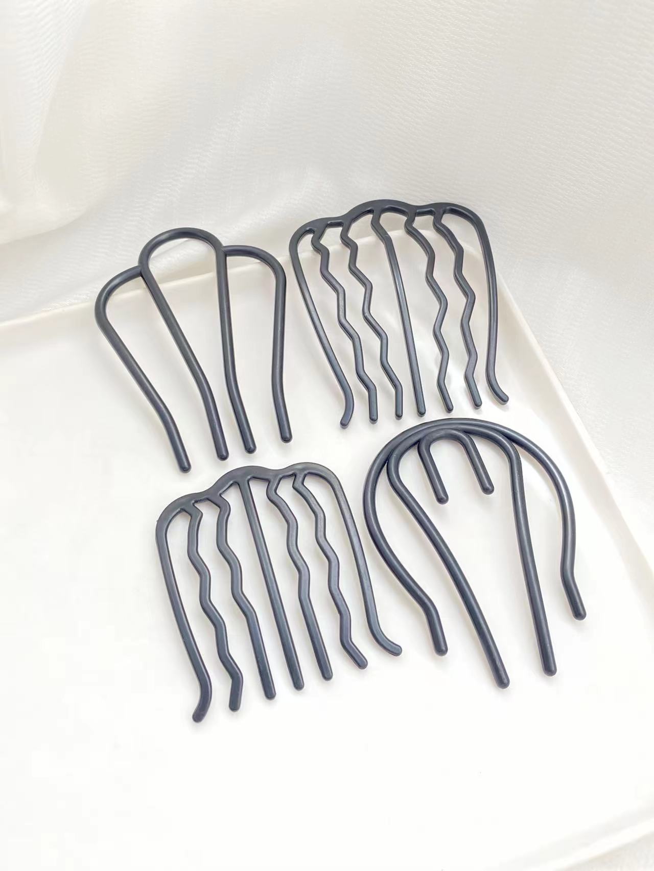 4pcs Black Hair Combs with Dif - đánh giá và giá Women Accessories Shop Design