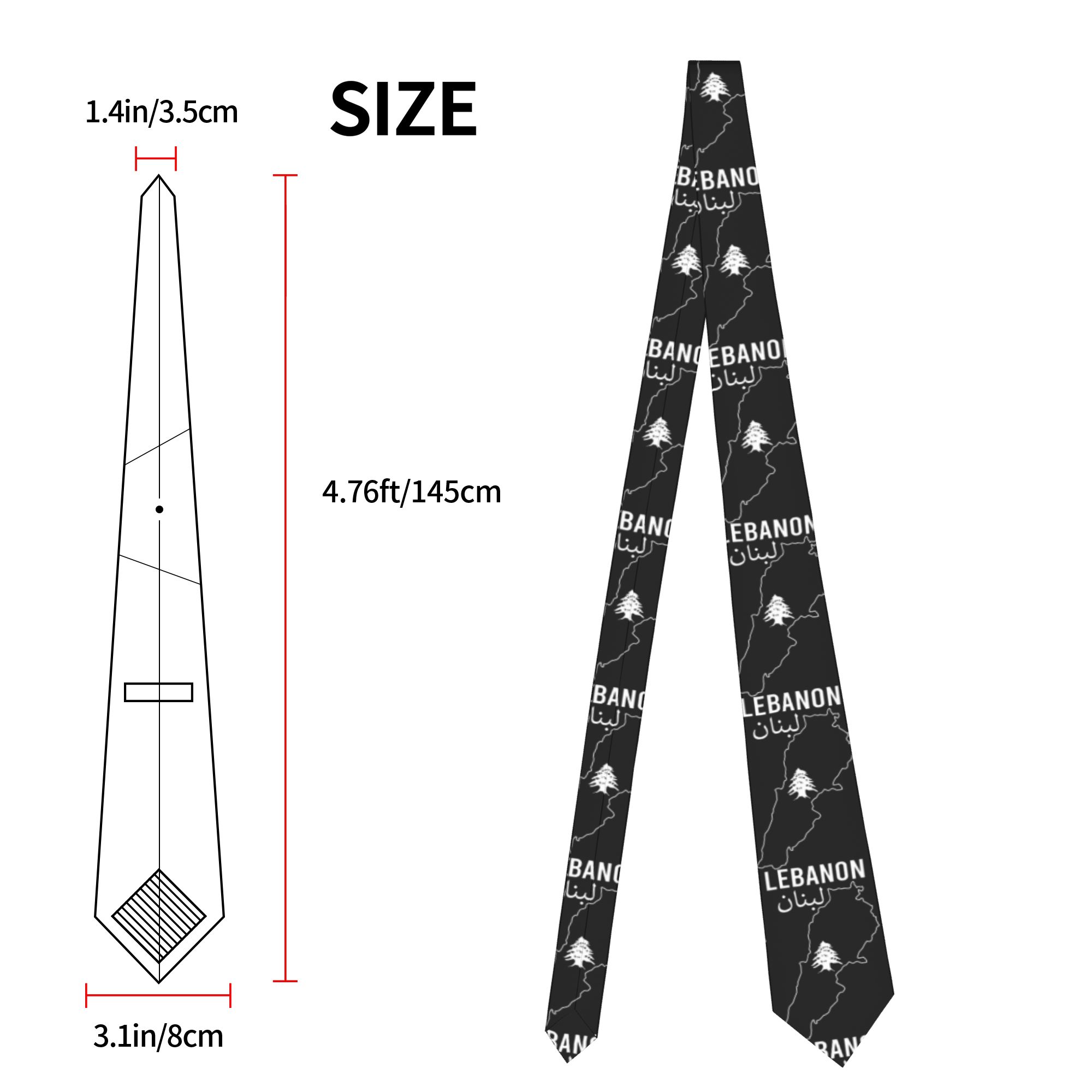 Lebanon Flag Map Beirut Tie Ce - đánh giá và giá Women Accessories Lebanon