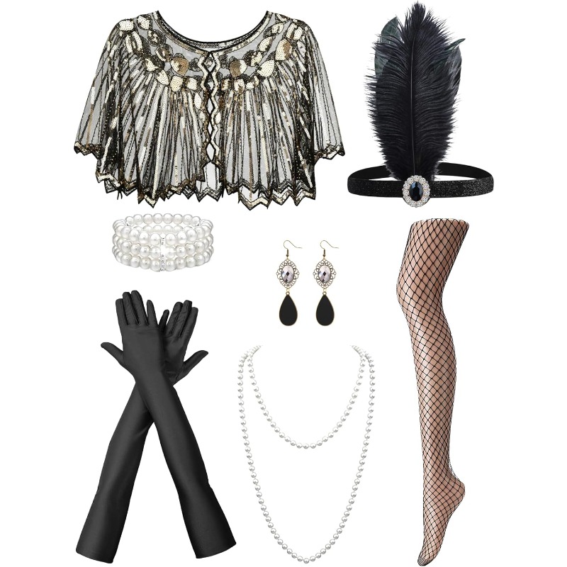 1920s Accessories Set for Wome - đánh giá và giá Women Accessories Pack