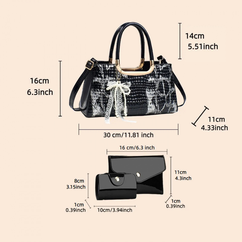 Women's Handbag Set, Crocodile - đánh giá và giá Women Accessories Set