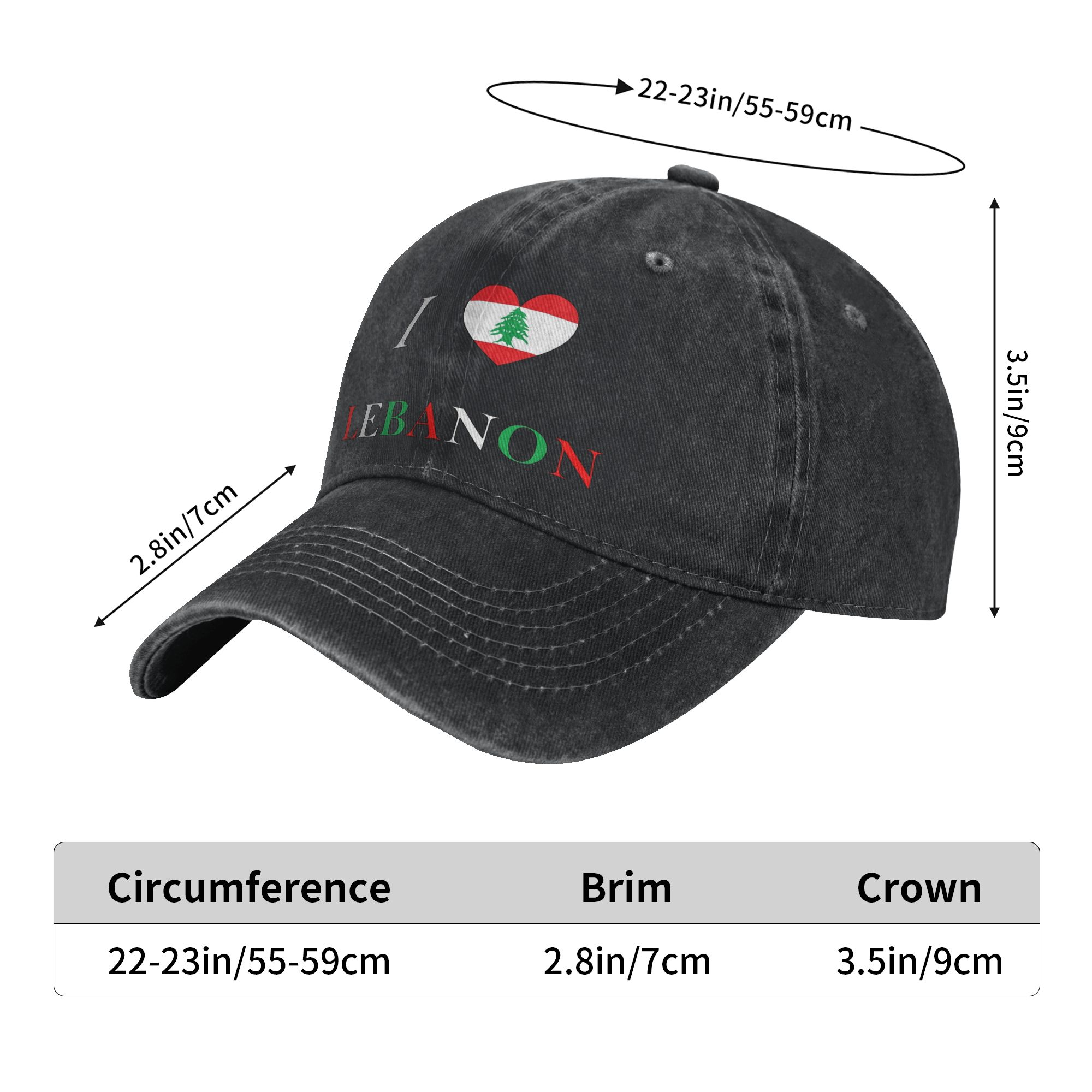Lebanon Flag Heart Trucker Hat - đánh giá và giá Women Accessories Lebanon