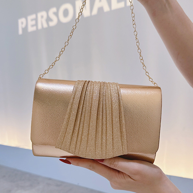 Golden Small Evening Clutch Ba - đánh giá và giá Wallet Chain Bag