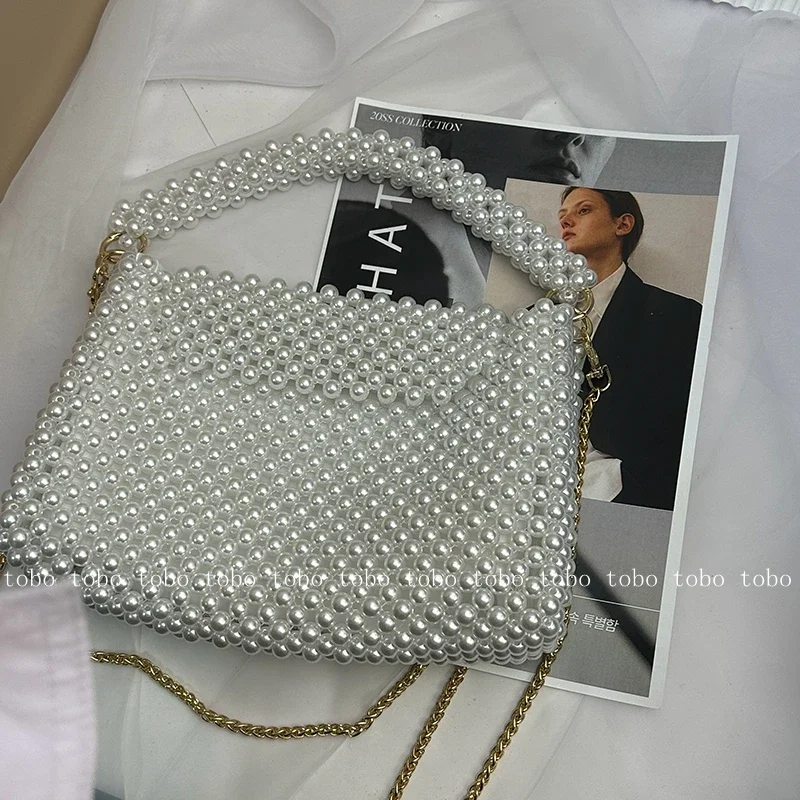 Ins Superlatives Pearl Bead Wa - đánh giá và giá Wallet Chain Bag