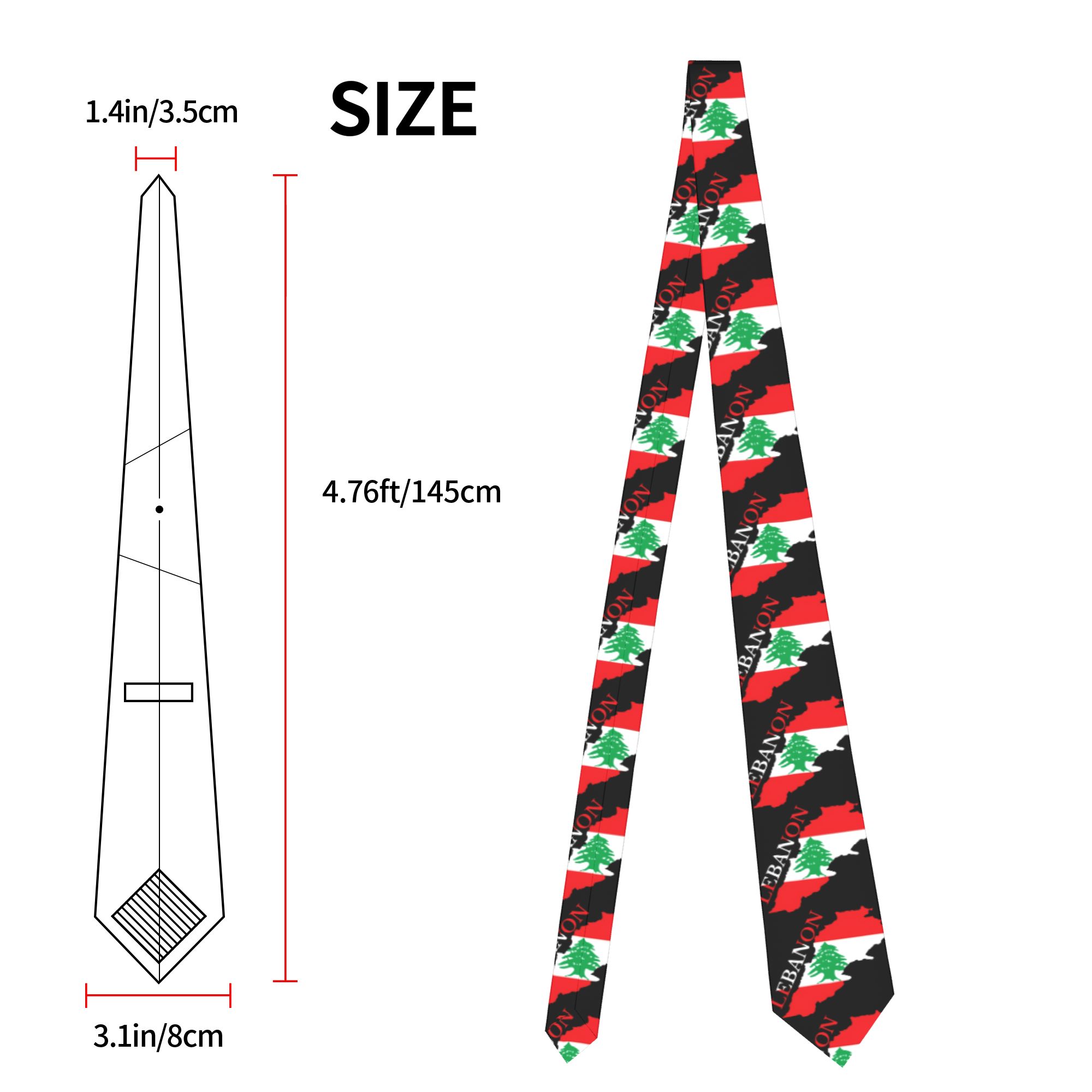 Lebanon Flag Map  Tie  Cosplay - đánh giá và giá Women Accessories Lebanon